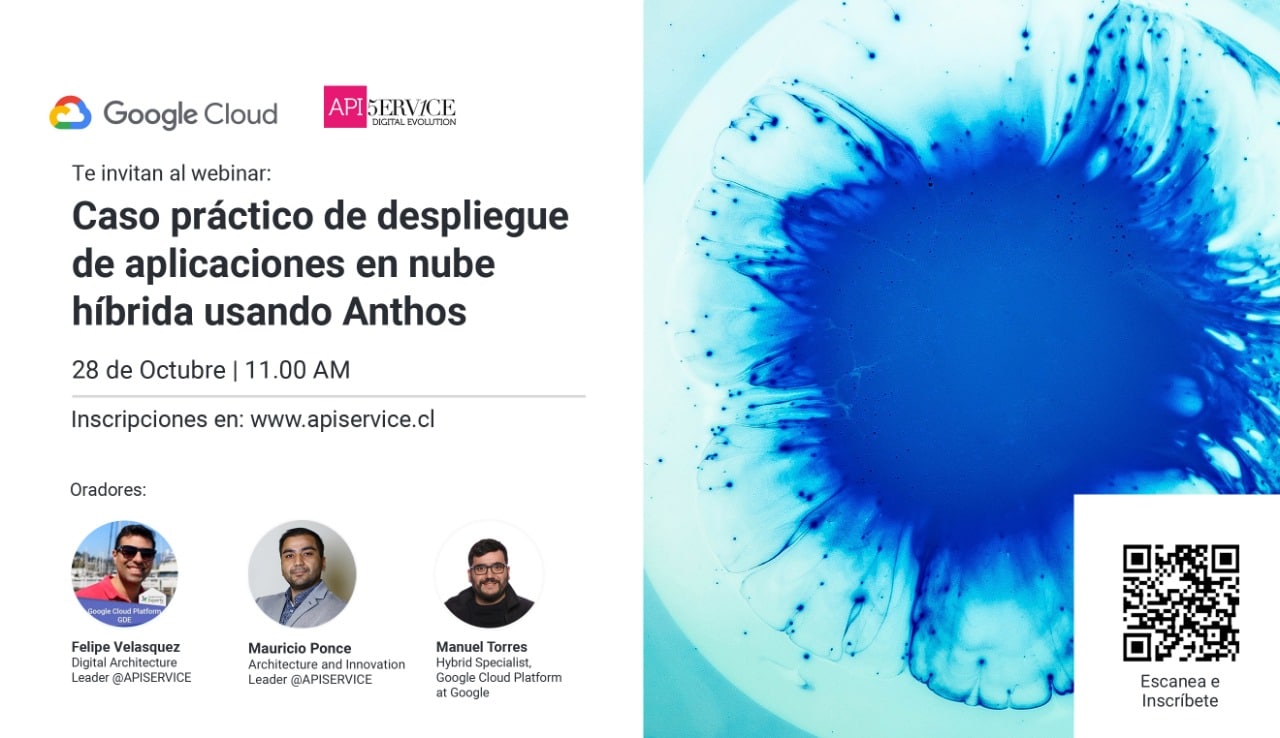 Webinar : Caso práctico de despliegue de aplicaciones en nube híbrida usando Anthos